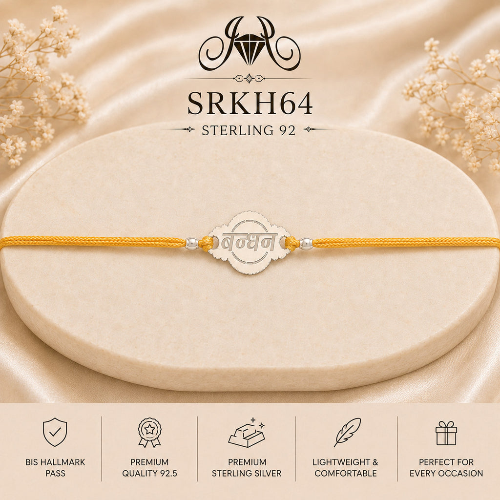 SRKH64 premium sterling silver Rakhi product view