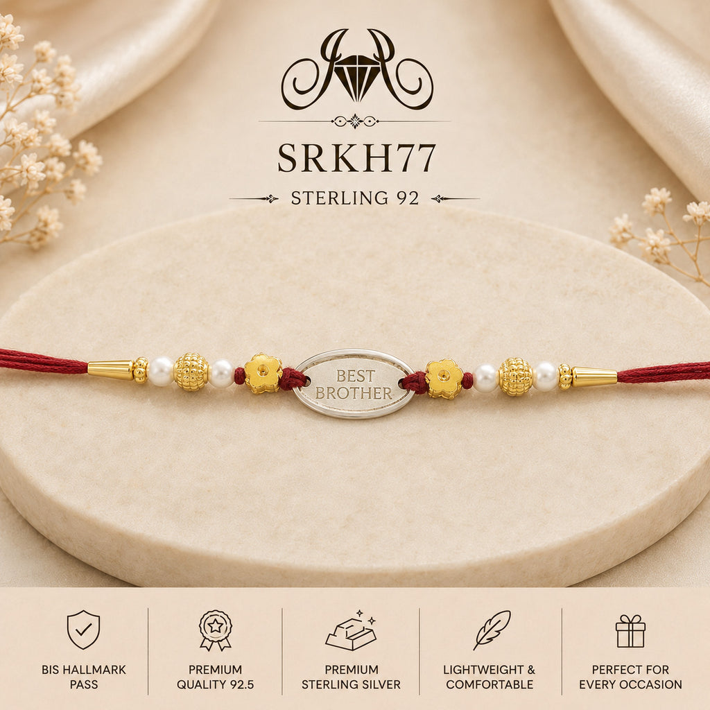 SRKH77 premium sterling silver Rakhi product view