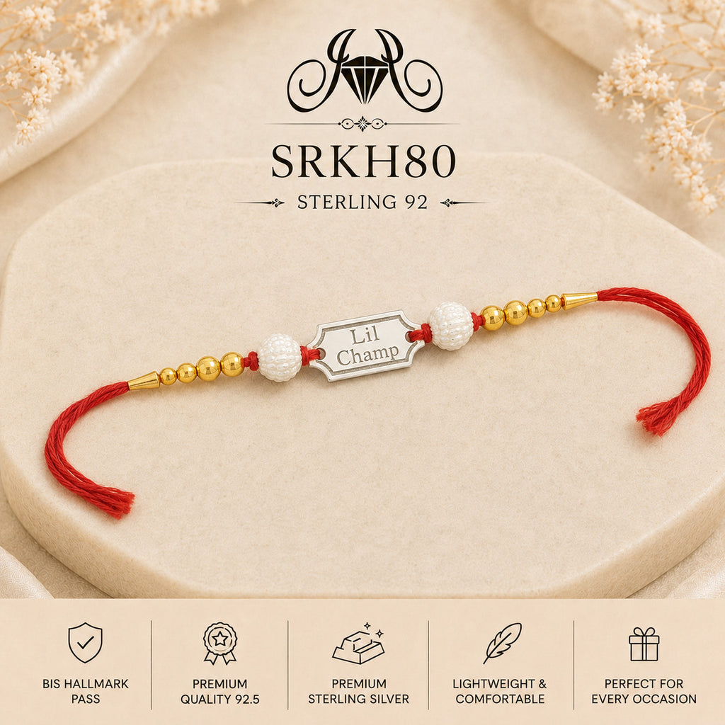 SRKH80 premium sterling silver Rakhi product view