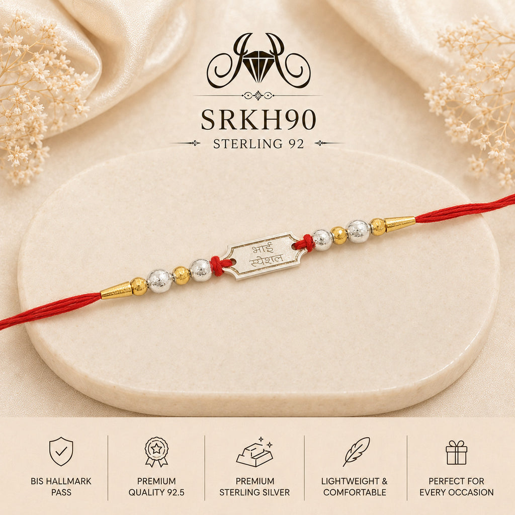 SRKH90 premium sterling silver Rakhi product view