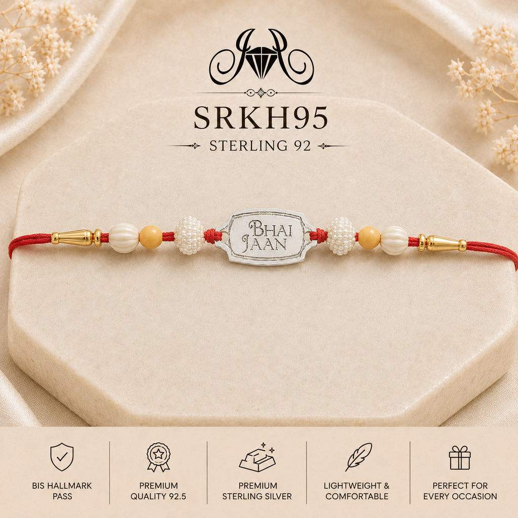 SRKH95 premium sterling silver Rakhi product view
